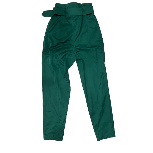 Forest green high waisted dress pants with belt - Picture 2 of 7
